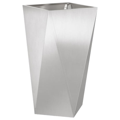 Plantenbak 2 pcs Zilver 40 x 40 x 75 cm Roestvrij staal