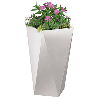 Plantenbak 2 pcs Zilver 40 x 40 x 75 cm Roestvrij staal