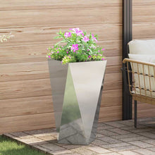 Plantenbak Zilver 40 x 40 x 75 cm Gegalvaniseerd staal