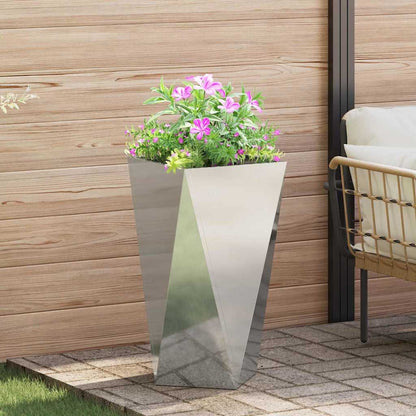 Plantenbak Zilver 40 x 40 x 75 cm Gegalvaniseerd staal