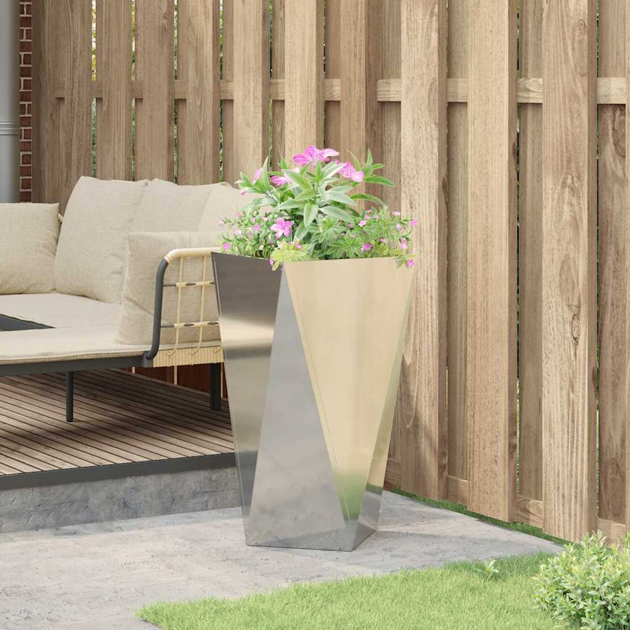 Plantenbak Zilver 40 x 40 x 75 cm Gegalvaniseerd staal