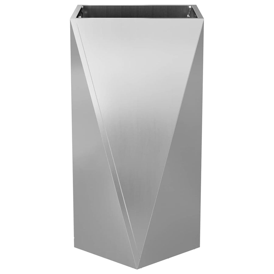 Plantenbak Zilver 40 x 40 x 75 cm Gegalvaniseerd staal