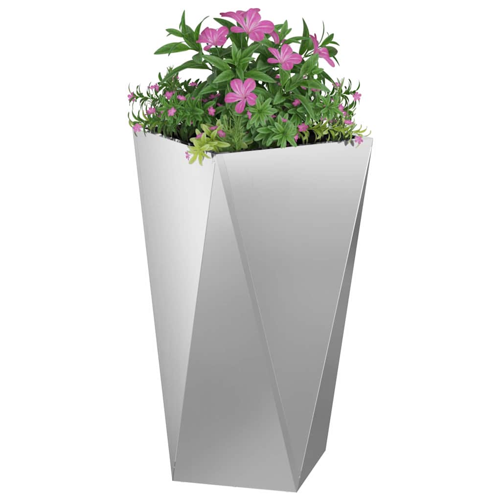 Plantenbak Zilver 40 x 40 x 75 cm Gegalvaniseerd staal