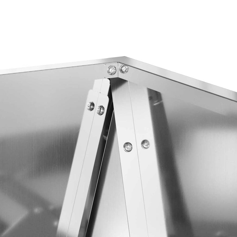 Plantenbak 2 pcs Zilver 40 x 40 x 75 cm Gegalvaniseerd staal
