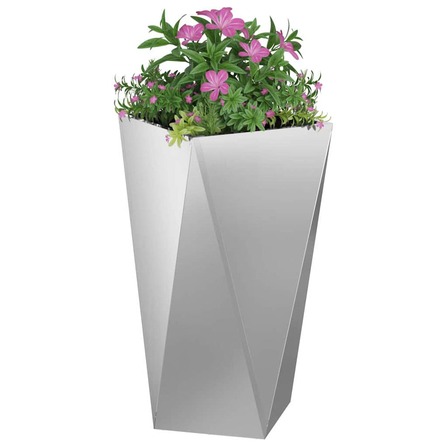 Plantenbak 2 pcs Zilver 40 x 40 x 75 cm Gegalvaniseerd staal
