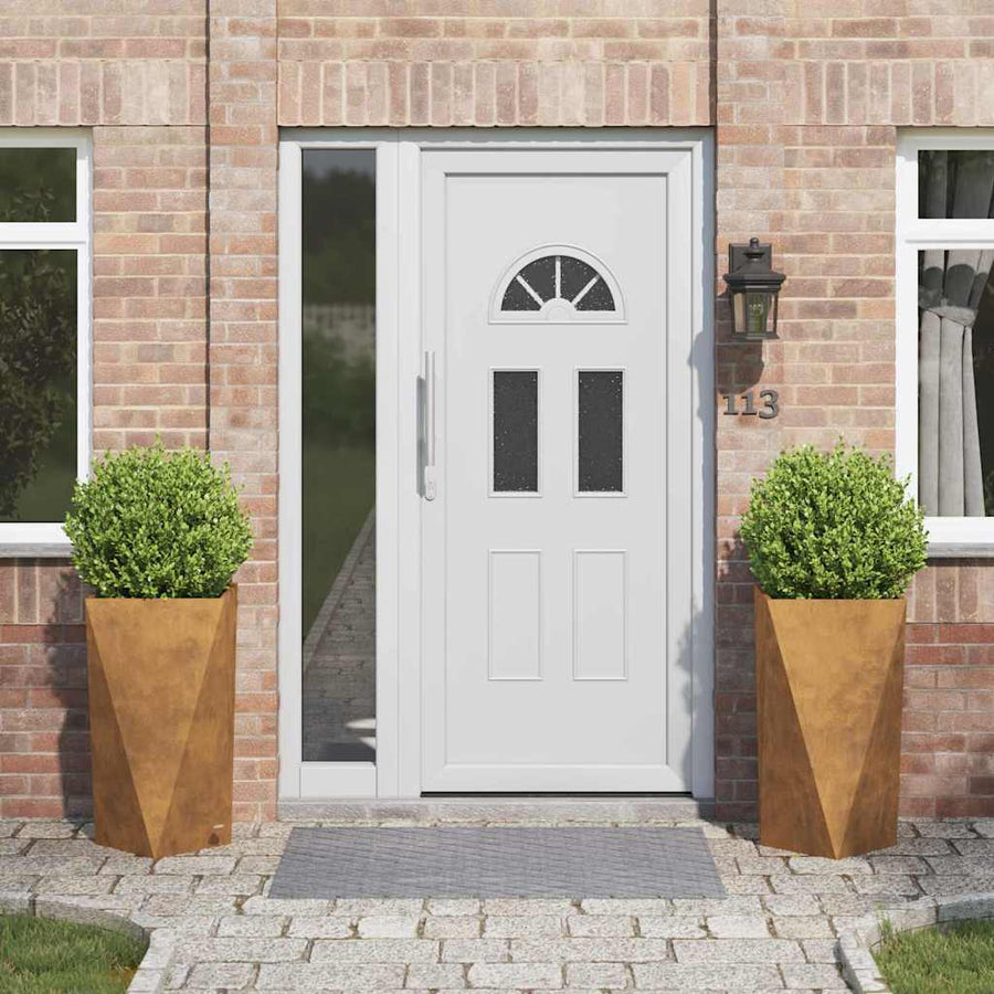 Plantenbak 2 pcs Roestig 40 x 40 x 75 cm Cortenstaal