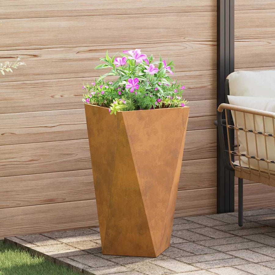 Plantenbak 2 pcs Roestig 40 x 40 x 75 cm Cortenstaal