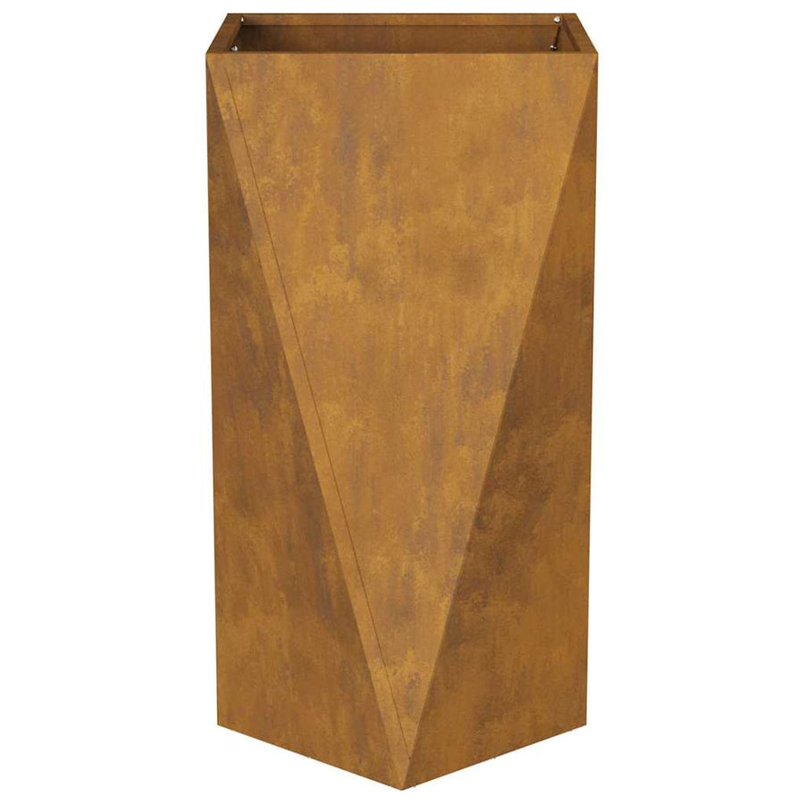 Plantenbak 2 pcs Roestig 40 x 40 x 75 cm Cortenstaal