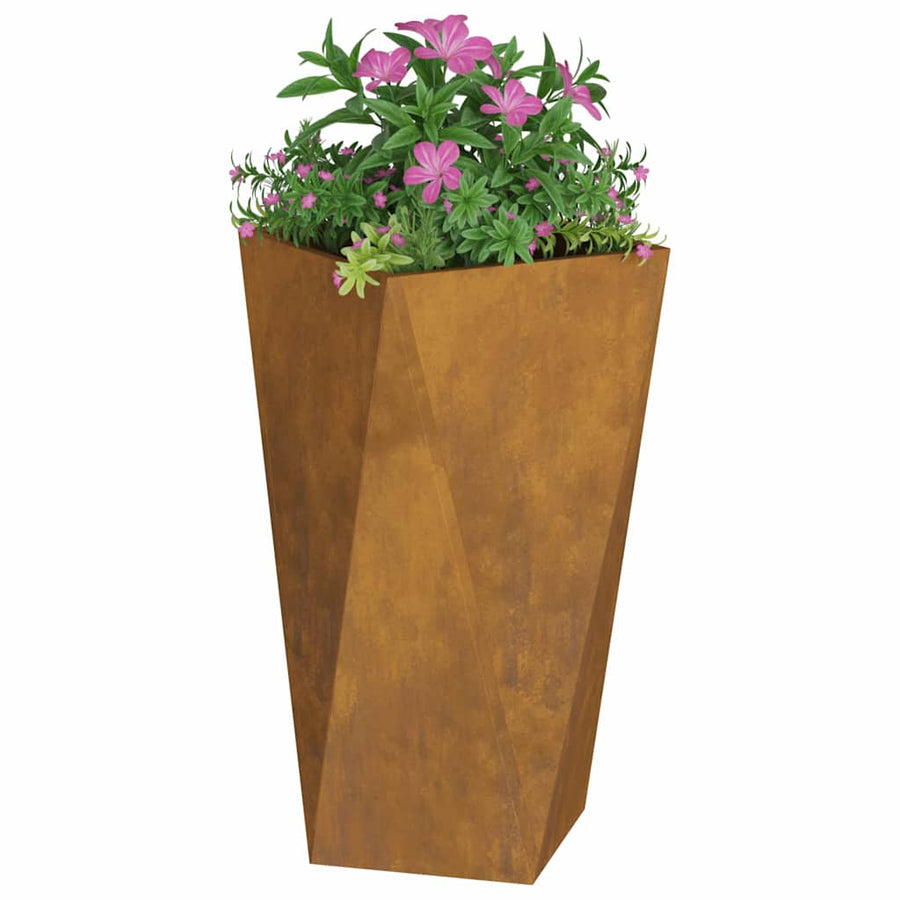 Plantenbak 2 pcs Roestig 40 x 40 x 75 cm Cortenstaal