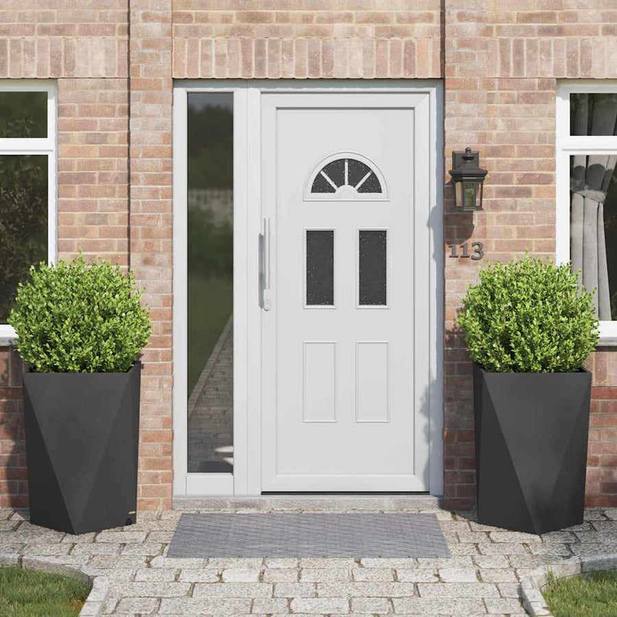 Plantenbak 2 pcs Zwart 50 x 50 x 75 cm Staal