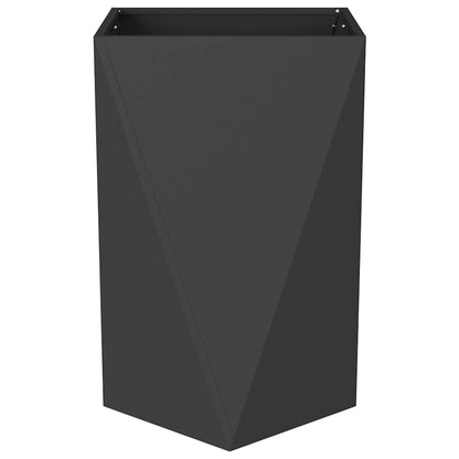 Plantenbak 2 pcs Zwart 50 x 50 x 75 cm Staal
