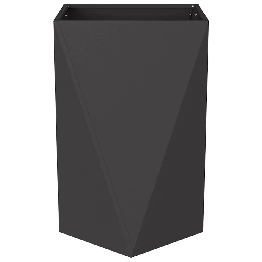 Plantenbak 2 pcs Zwart 50 x 50 x 75 cm Staal