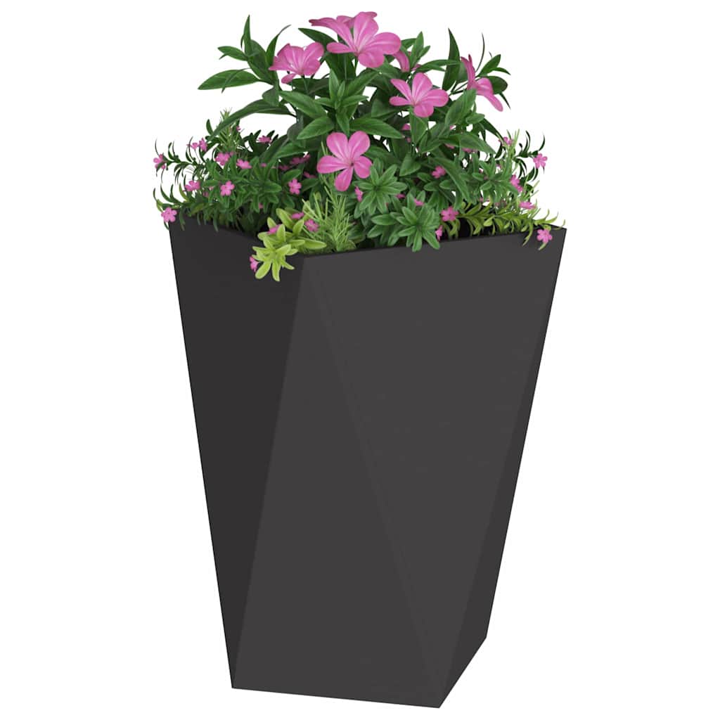 Plantenbak 2 pcs Zwart 50 x 50 x 75 cm Staal