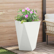 Plantenbak 50x50x75 cm staal wit