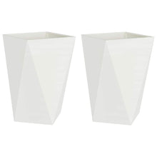 Plantenbak 2 pcs Wit 50 x 50 x 75 cm Staal
