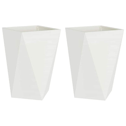 Plantenbak 2 pcs Wit 50 x 50 x 75 cm Staal