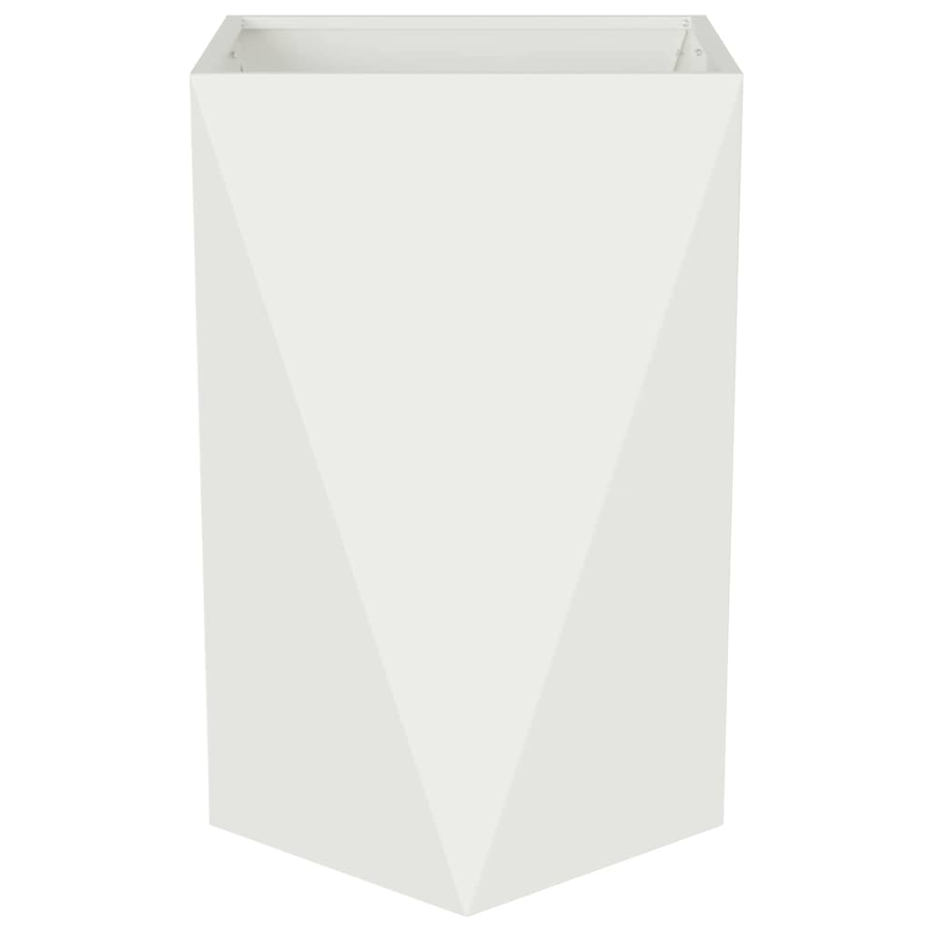 Plantenbak 2 pcs Wit 50 x 50 x 75 cm Staal