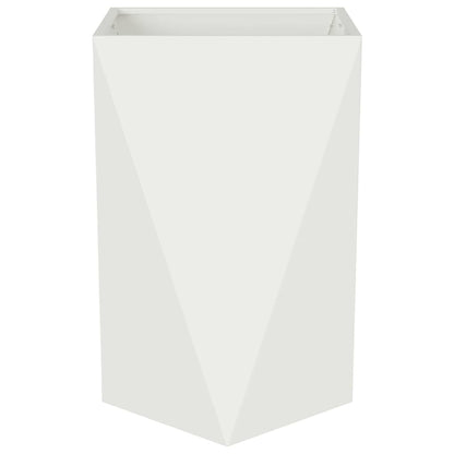 Plantenbak 2 pcs Wit 50 x 50 x 75 cm Staal
