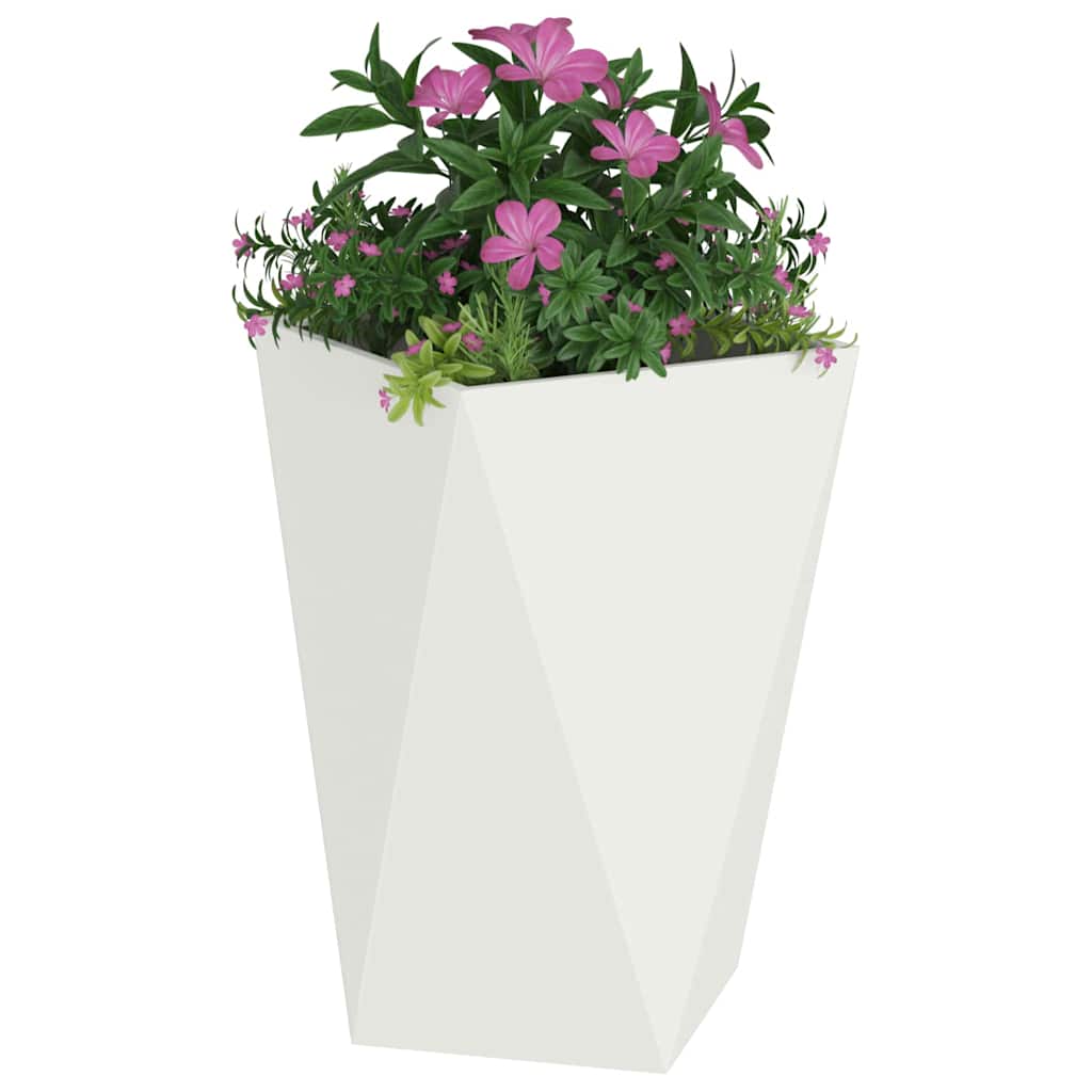 Plantenbak 2 pcs Wit 50 x 50 x 75 cm Staal