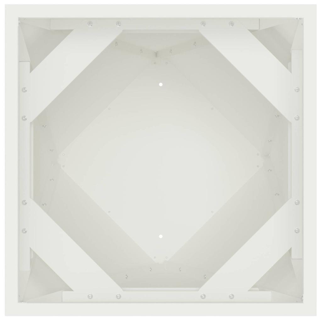 Plantenbak 2 pcs Wit 50 x 50 x 75 cm Staal