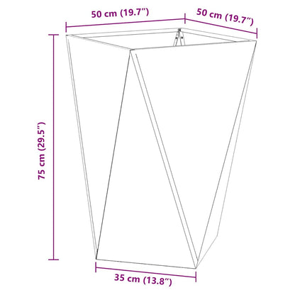Plantenbak Antraciet 50 x 50 x 75 cm Staal
