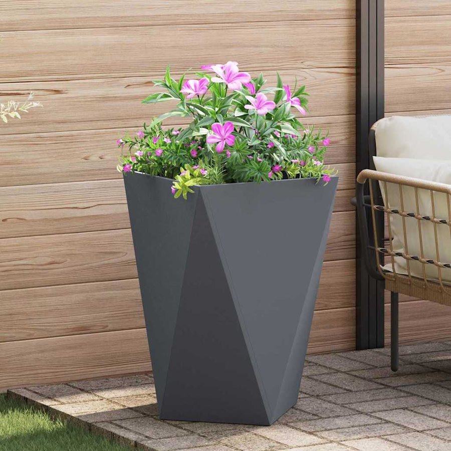 Plantenbak 2 pcs Antraciet 50 x 50 x 75 cm Staal