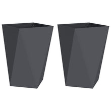 Plantenbak 2 pcs Antraciet 50 x 50 x 75 cm Staal