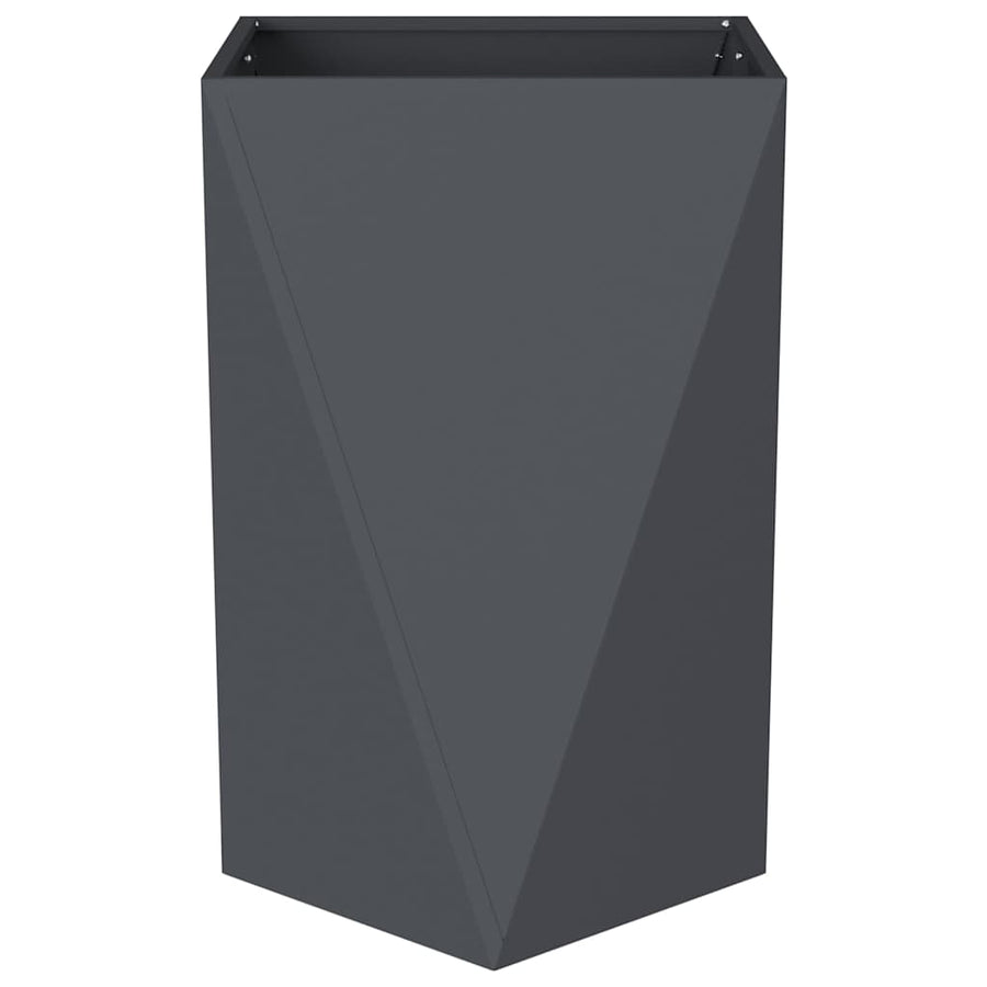 Plantenbak 2 pcs Antraciet 50 x 50 x 75 cm Staal