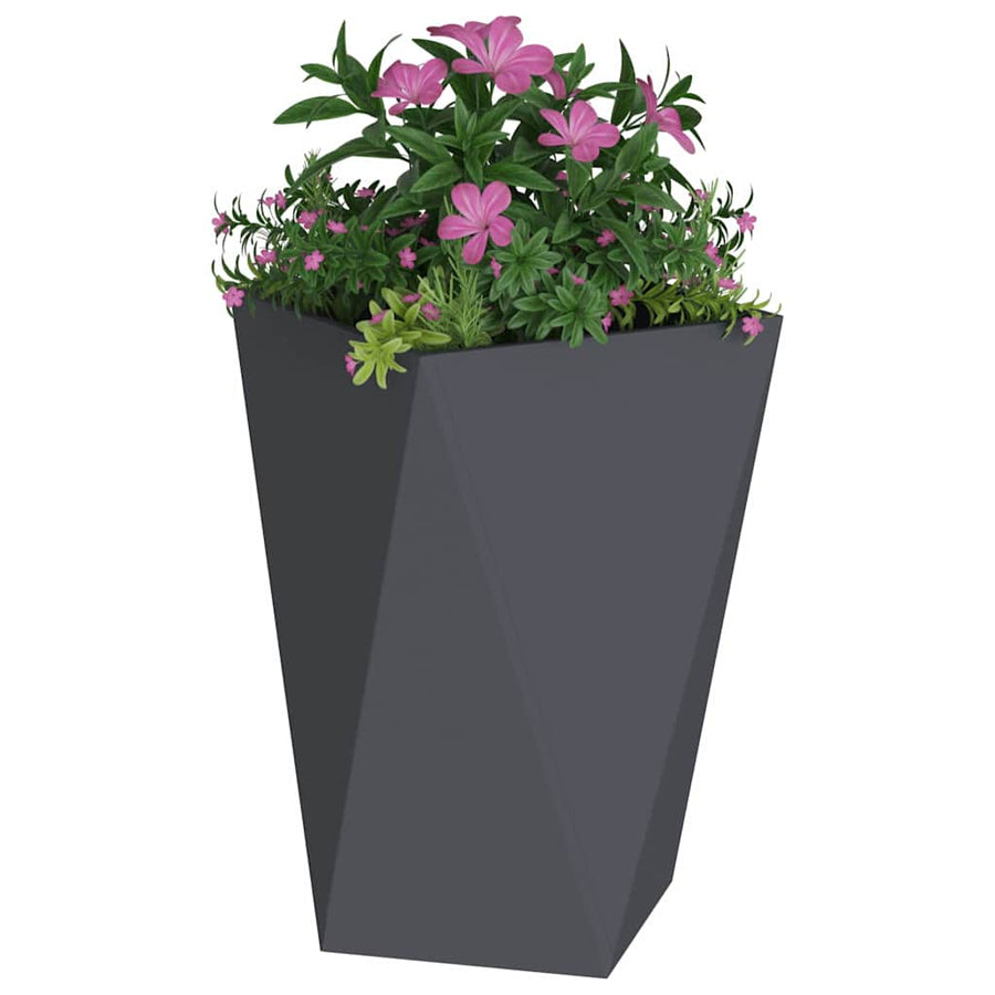 Plantenbak 2 pcs Antraciet 50 x 50 x 75 cm Staal