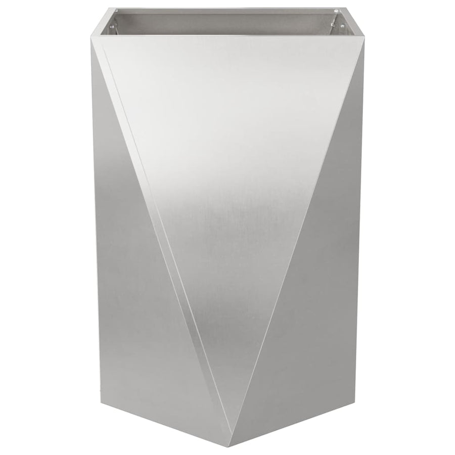 Plantenbak 2 pcs Zilver 50 x 50 x 75 cm Roestvrij staal