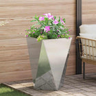 Plantenbak 50x50x75 cm gegalvaniseerd staal zilver