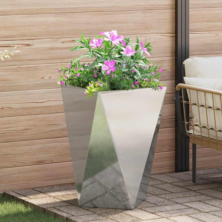 Plantenbak 2 pcs Zilver 50 x 50 x 75 cm Gegalvaniseerd staal