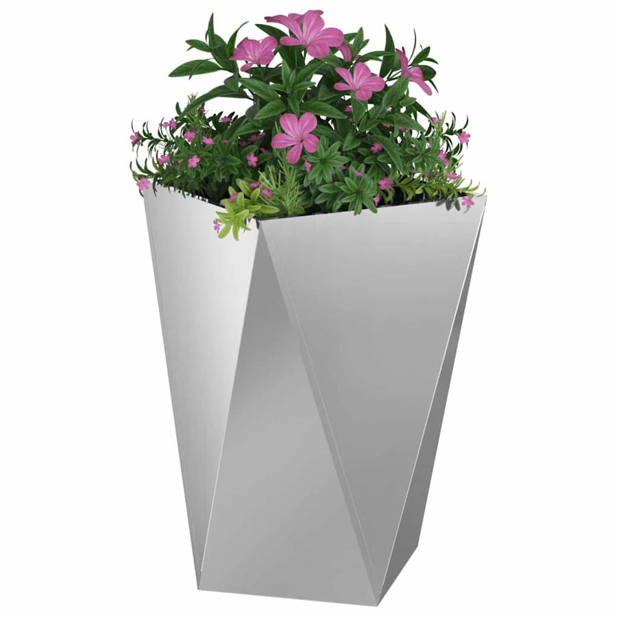 Plantenbak 2 pcs Zilver 50 x 50 x 75 cm Gegalvaniseerd staal