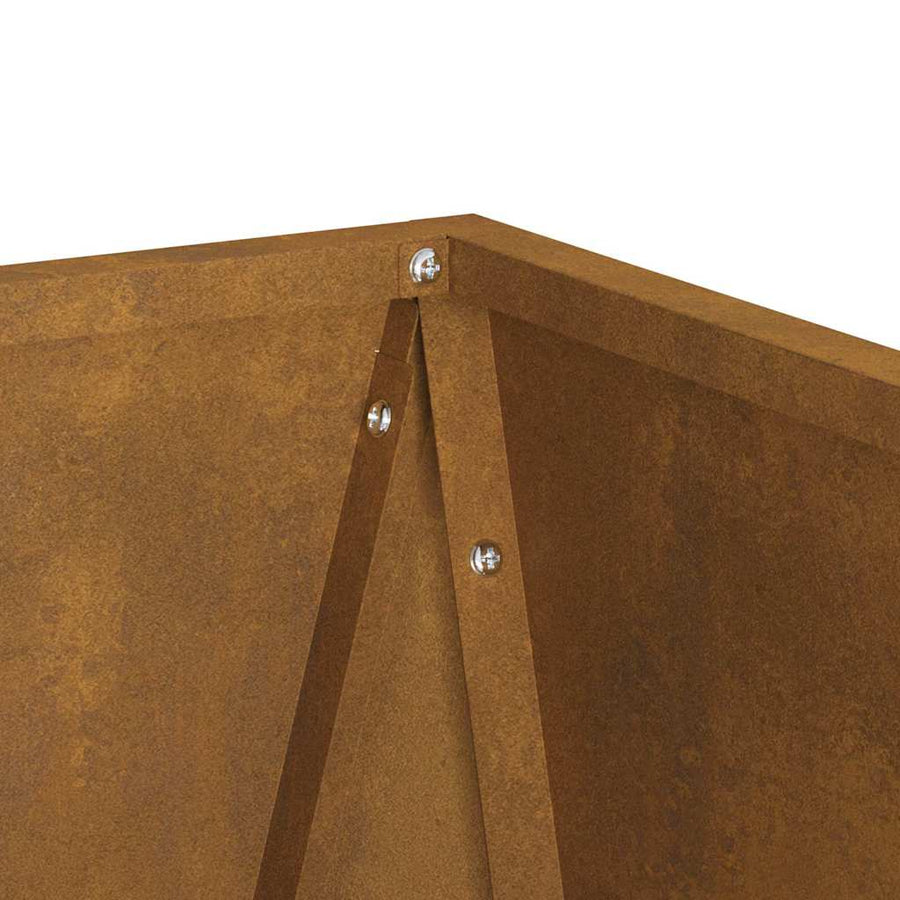 Plantenbak 2 pcs Roestig 50 x 50 x 75 cm Cortenstaal