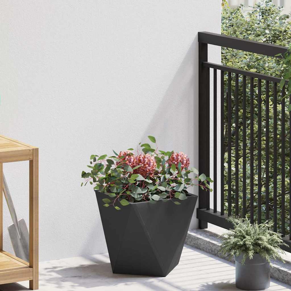 Plantenbak 2 pcs Zwart 30 x 30 x 30 cm Staal