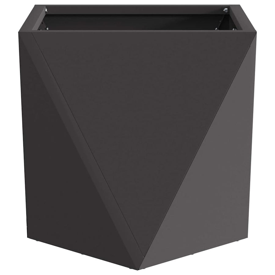 Plantenbak 2 pcs Zwart 30 x 30 x 30 cm Staal