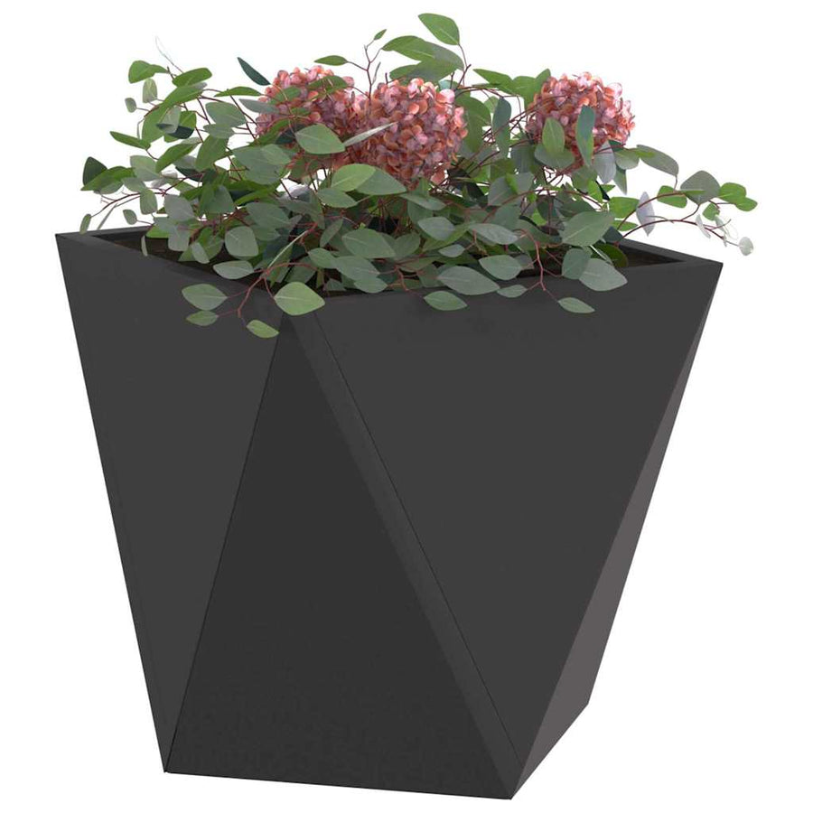 Plantenbak 2 pcs Zwart 30 x 30 x 30 cm Staal