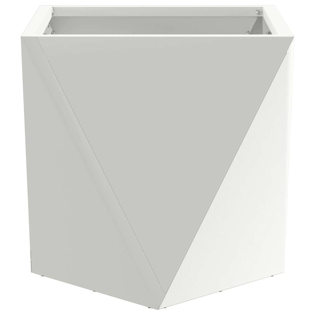 Plantenbak Wit 30 x 30 x 30 cm Staal