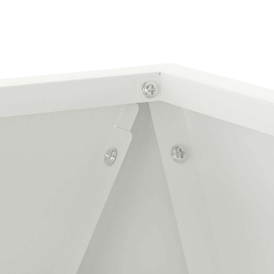 Plantenbak 2 pcs Wit 30 x 30 x 30 cm Staal