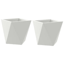 Plantenbak 2 pcs Wit 30 x 30 x 30 cm Staal
