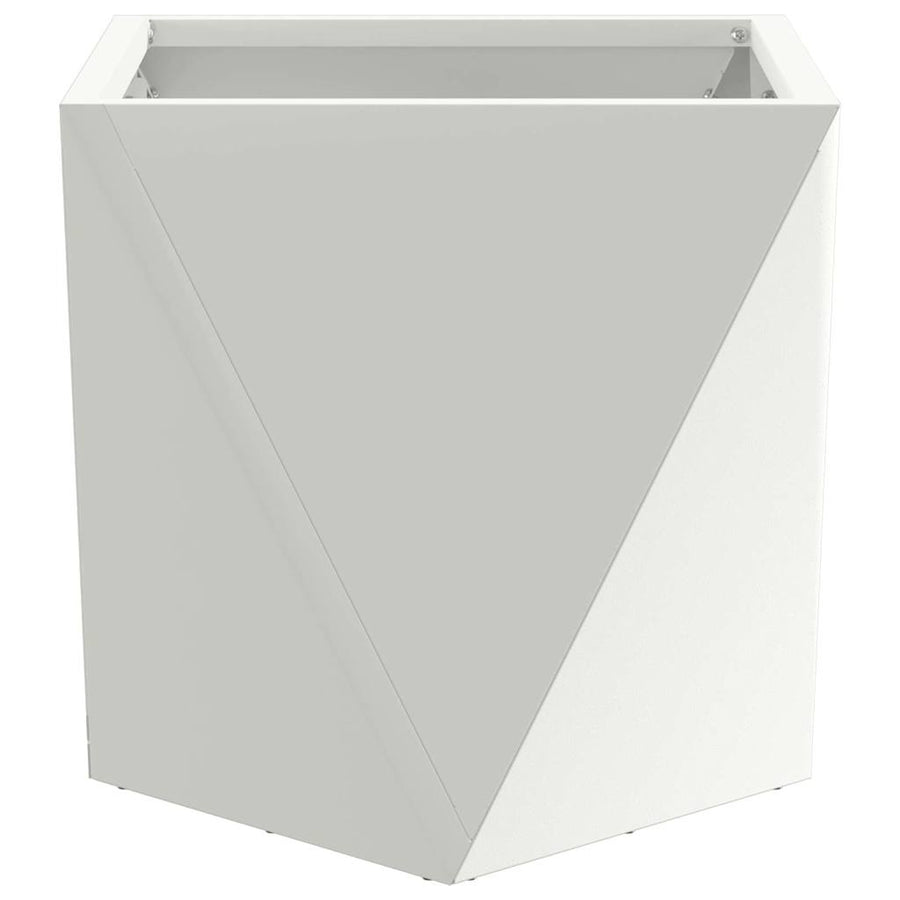 Plantenbak 2 pcs Wit 30 x 30 x 30 cm Staal