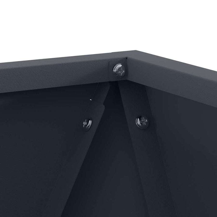 Plantenbak 2 pcs Antraciet 30 x 30 x 30 cm Staal