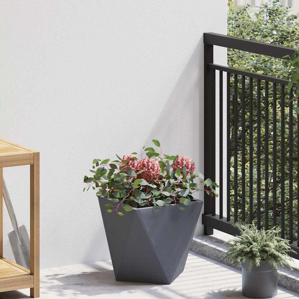 Plantenbak 2 pcs Antraciet 30 x 30 x 30 cm Staal