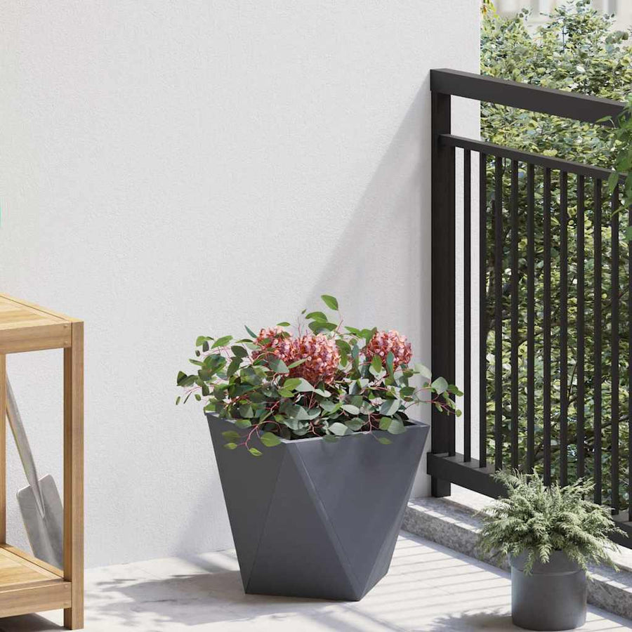 Plantenbak 2 pcs Antraciet 30 x 30 x 30 cm Staal