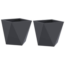 Plantenbak 2 pcs Antraciet 30 x 30 x 30 cm Staal