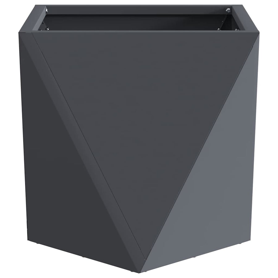 Plantenbak 2 pcs Antraciet 30 x 30 x 30 cm Staal