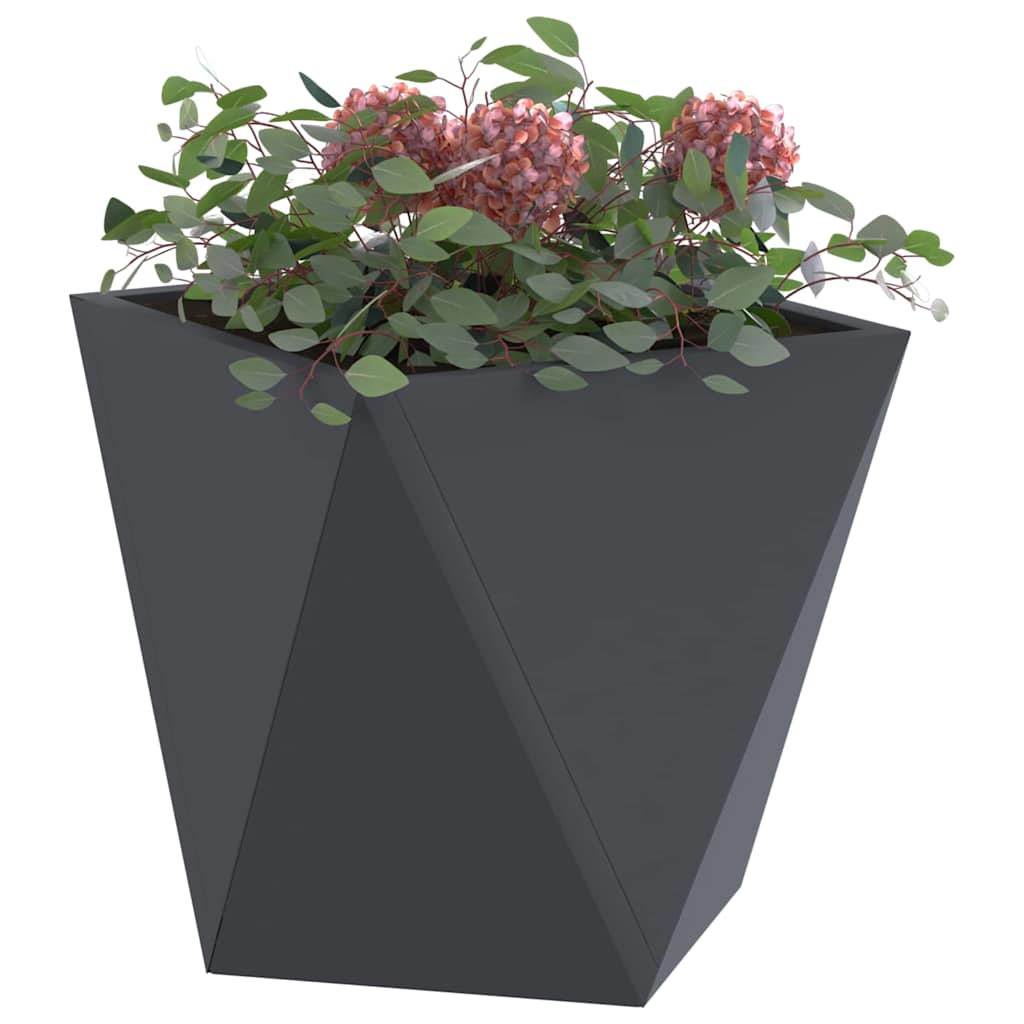 Plantenbak 2 pcs Antraciet 30 x 30 x 30 cm Staal