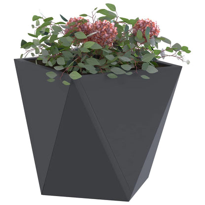 Plantenbak 2 pcs Antraciet 30 x 30 x 30 cm Staal