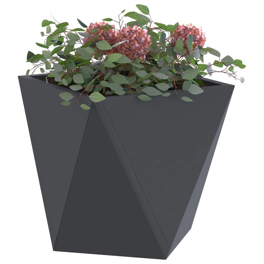 Plantenbak 2 pcs Antraciet 30 x 30 x 30 cm Staal