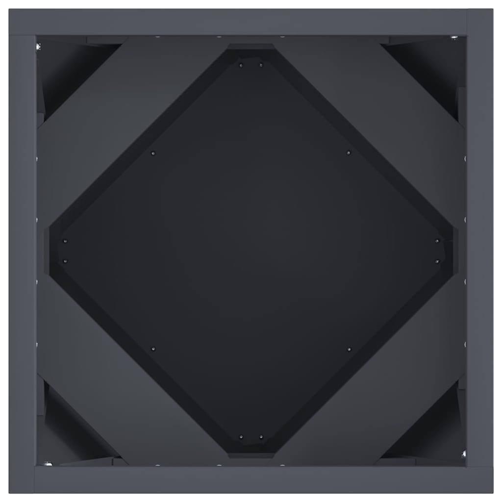 Plantenbak 2 pcs Antraciet 30 x 30 x 30 cm Staal